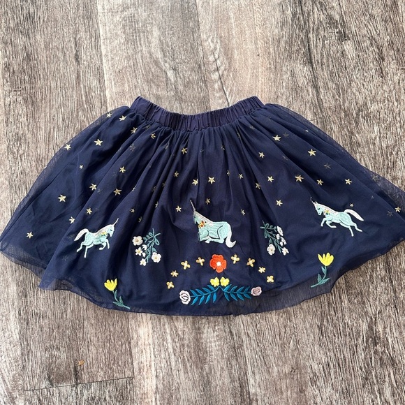 Hanna Andersson Girls 120/6-7 Blue Make it Magic Tulle Unicorn Skirt - Picture 1 of 4